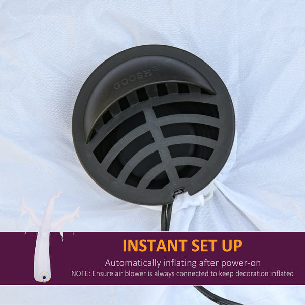 1.8m Tall White Halloween Inflatable Ghost with LED Lights