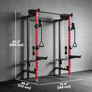 Folding power rack with pulleys, 1,540 lbs