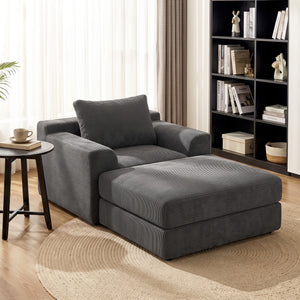 51" corduroy sofa bed, dark grey