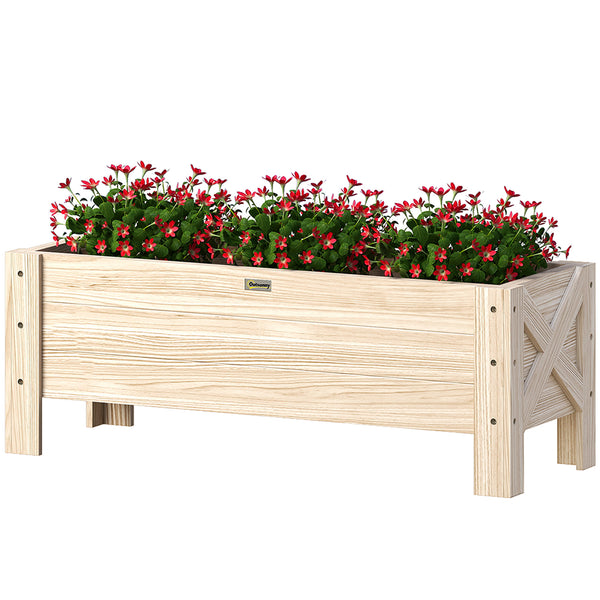 Raised planter, natural color