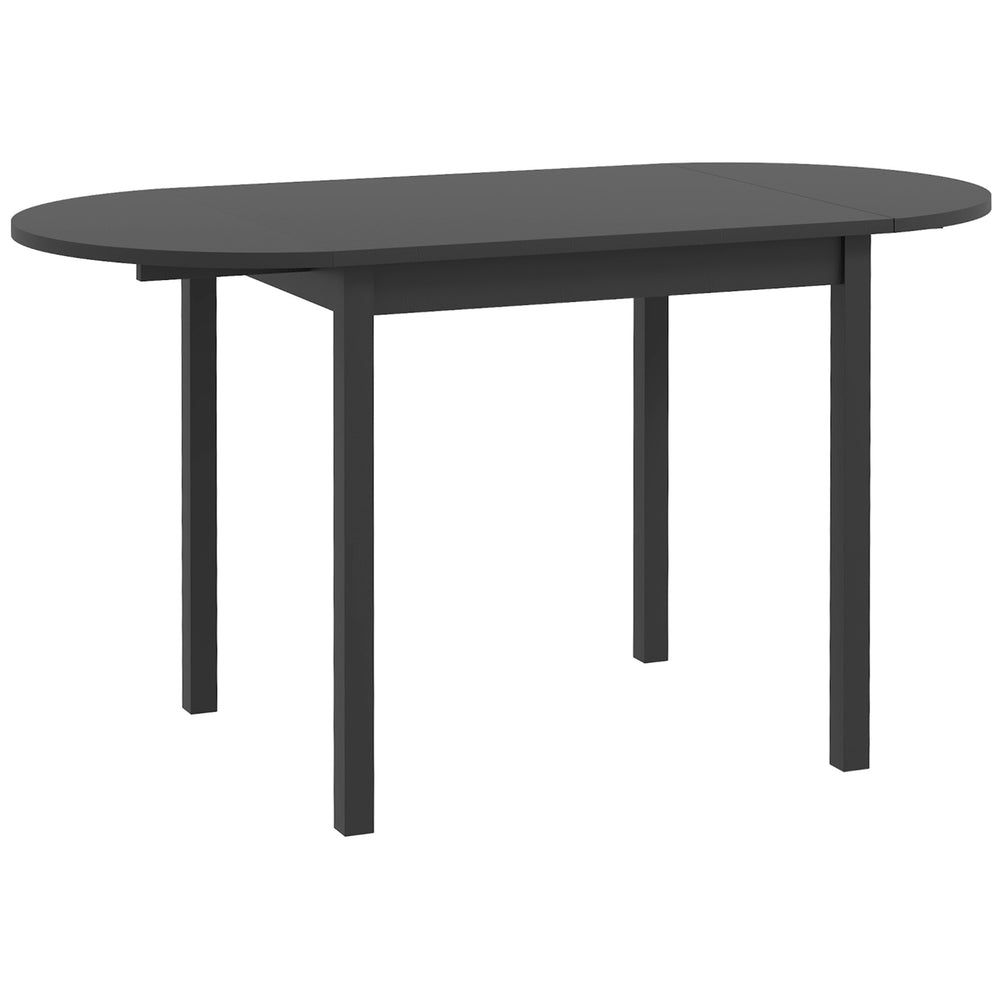 Solid wood folding kitchen table for small spaces, folding dining table, black