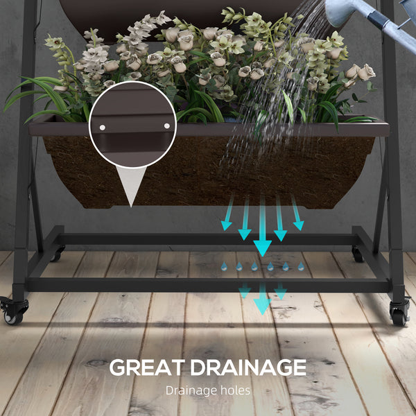 5-tier raised vertical planter with 5 containers
