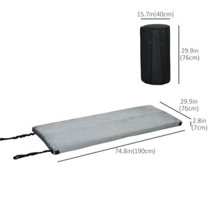 Memory foam floor mattress with carry bag, grey