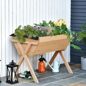 Raised planter with legs