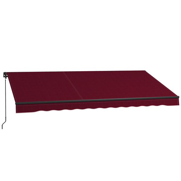 13 x 9.8 ft retractable awning, burgundy red