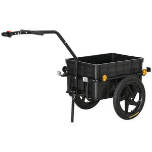 Multifunctional steel bicycle trailer, grey