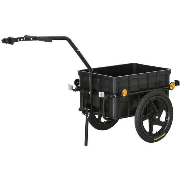 Multifunctional steel bicycle trailer, grey
