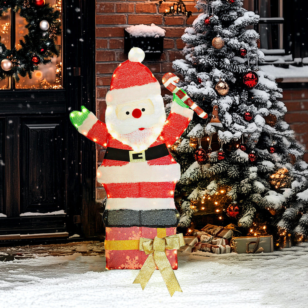 90cm Illuminated Santa Claus with 97 LEDs, stakes and zip ties