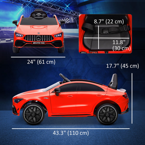 Licensed Mercedes-Benz AMG 12V with remote control, red