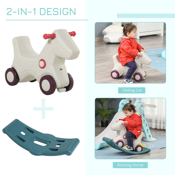 2-in-1 horse, seesaw or car