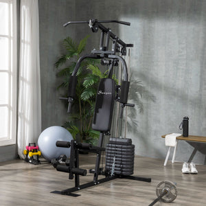 Multifunctional home gym with 45 kg weight stack