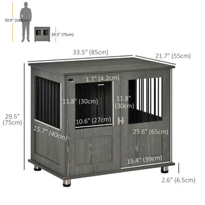 Caged cabinet with lockable magnetic door, grey