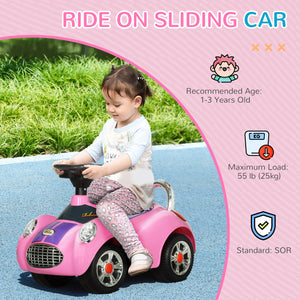 Toddler Push Car with Music, Horn and Light, Pink