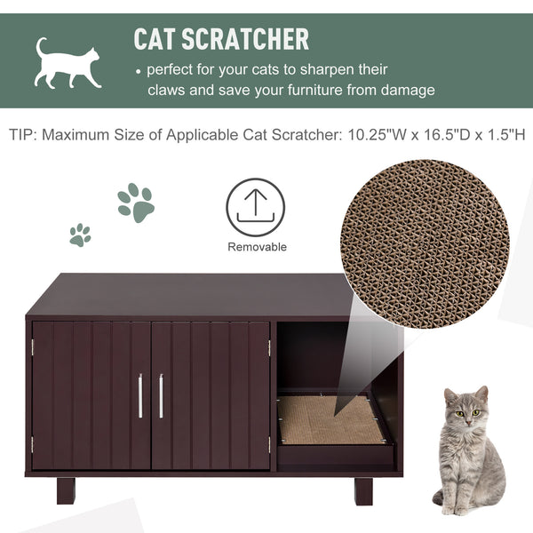 Litter box cabinet, brown