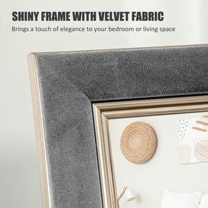 Full length framed standing mirror, grey