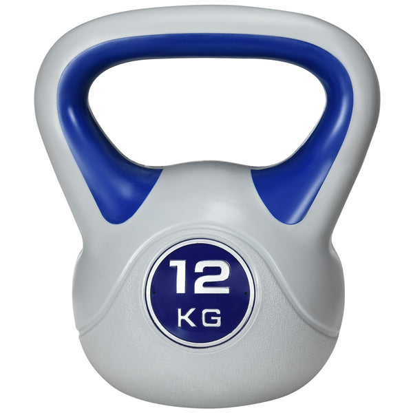 26 lb kettlebell with wide handle and stable base – Dark blue and gray