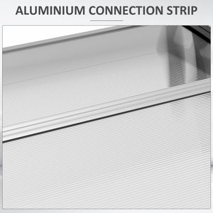 6.6 x 3.1 ft Clear Polycarbonate Door Canopy