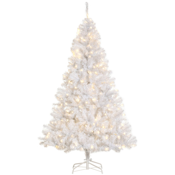 6ft Pre-Lit Artificial Christmas Tree with Warm White LED Light