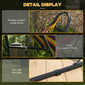 10ft Hammock Stand, Adjustable, Fits 9ft-14ft Hammocks, Heavy Duty, Black