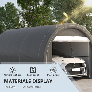 Heavy-duty 10 x 16 carport with zippered door