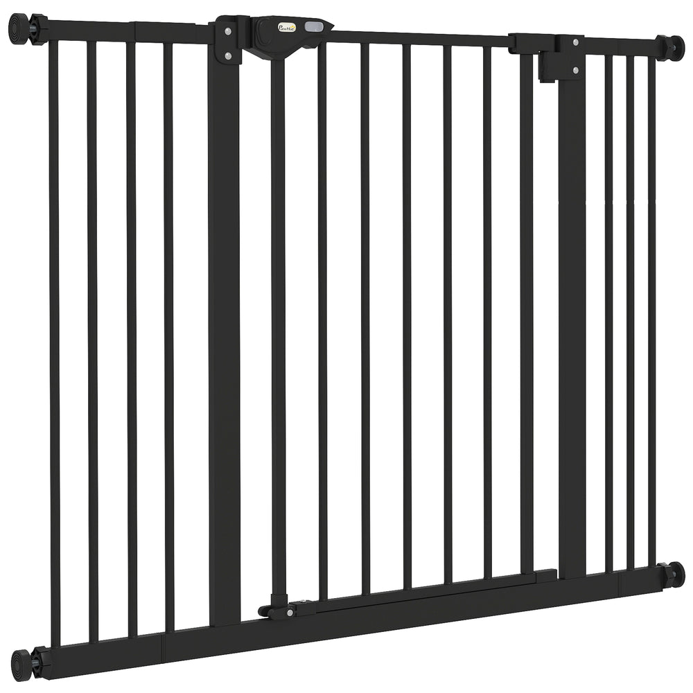 Pet Gate with Door, Black