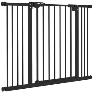 Pet Gate with Door, Black