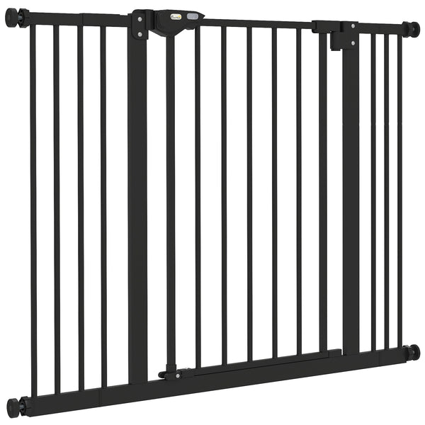 Pet Gate with Door, Black