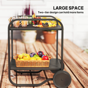 Barbecue cart with storage, black
