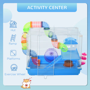 2-tier cage with tunnel system