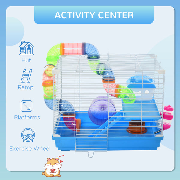 2-tier cage with tunnel system