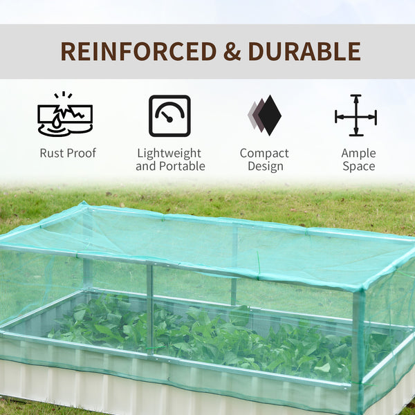 Raised planter with netting, green 