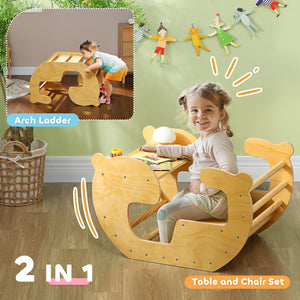 2 in 1 toy, climbing and table and chairs set for children