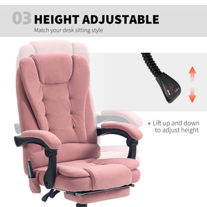 7-point vibrating massage chair, pink