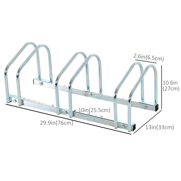 3-bike rack, silver