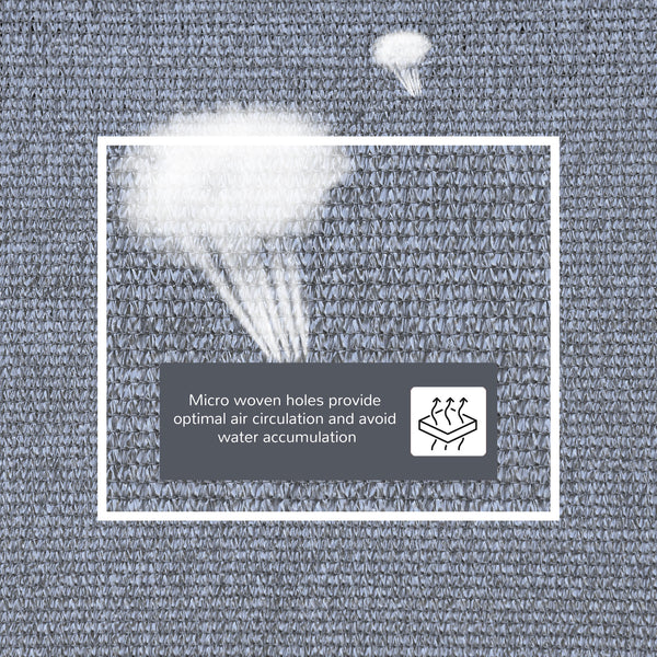 Rectangular outdoor shade sail – UV protection, grey