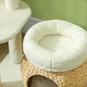 79cm Cat Tree with Scratching Posts, Cream White