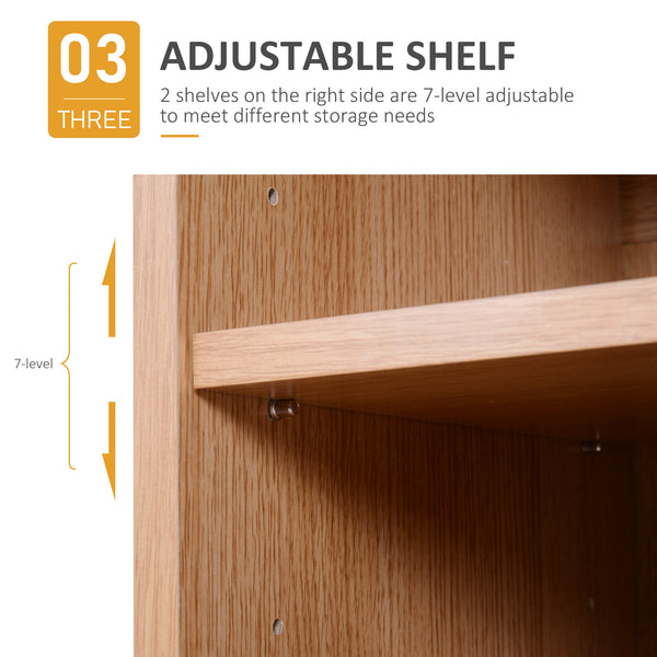 3-Tier Freestanding Shoe Storage Cabinet with Shelves, Natural Colour