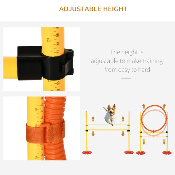 Portable dog agility training obstacle set