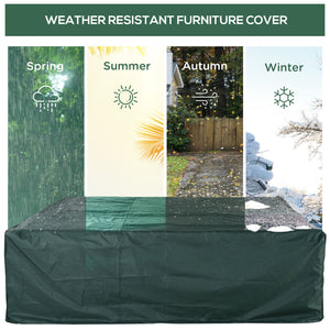 Cover for large patio furniture set, green