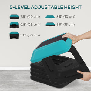 5-level height-adjustable stepper blue