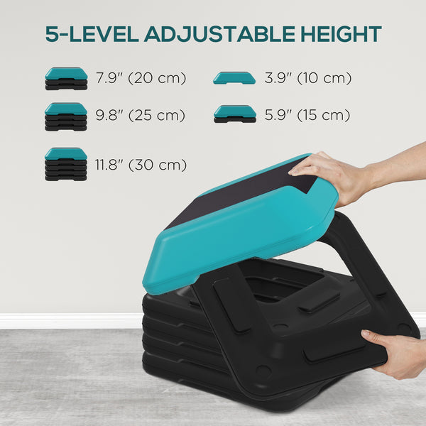 5-level height-adjustable stepper blue