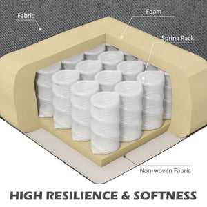 Modern L-shaped sectional sofa with removable chaise, cushions and wooden legs, dark gray