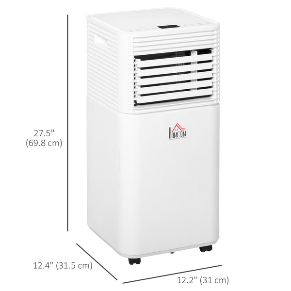 Climatiseur portable 10 000 BTU avec mode ventilateur et déshumidificateur, silencieux, avec télécommande et minuterie 24 h, blanc.