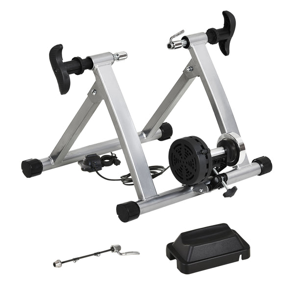 Magnetic Indoor Bike Mount with Quick Release Skewer, Silver