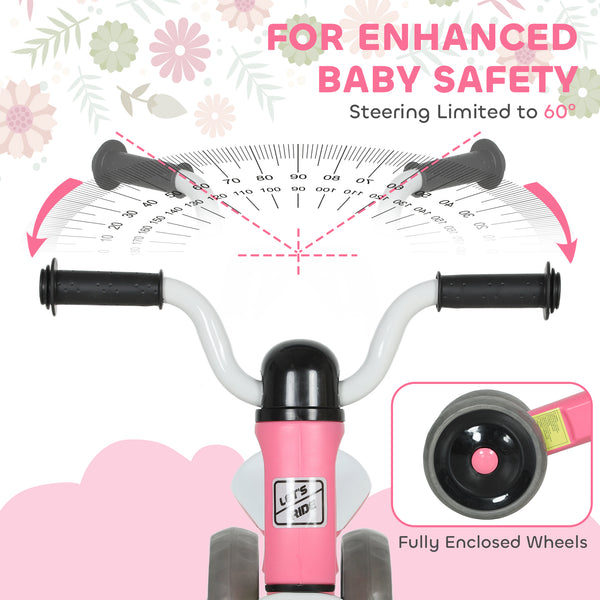 Balance bike for toddlers from 12 to 36 months pink