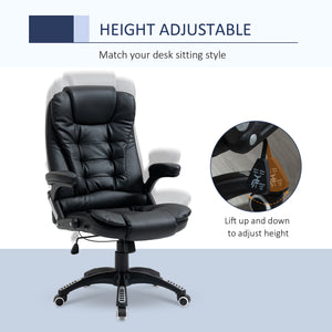 Black synthetic leather office chair