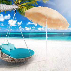 6-foot beach umbrella, wheat color