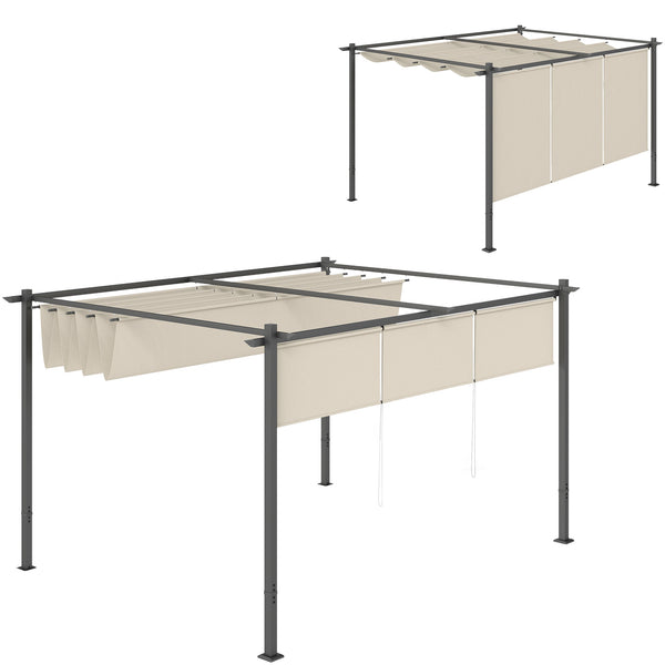 Retractable pergola 10 x 12 with roller blind