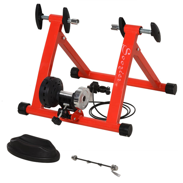 Magnetic indoor bike rack, red