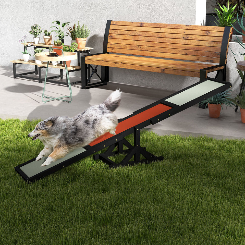 Wooden dog swing
